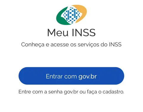 Etapa 1: Abra o app Meu INSS e entre