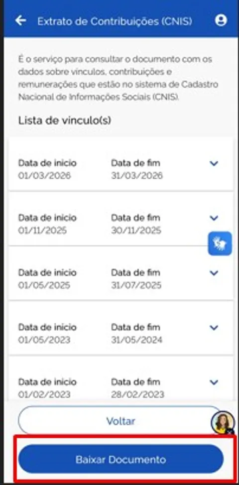 Etapa 3: Toque em “Baixar Documento”